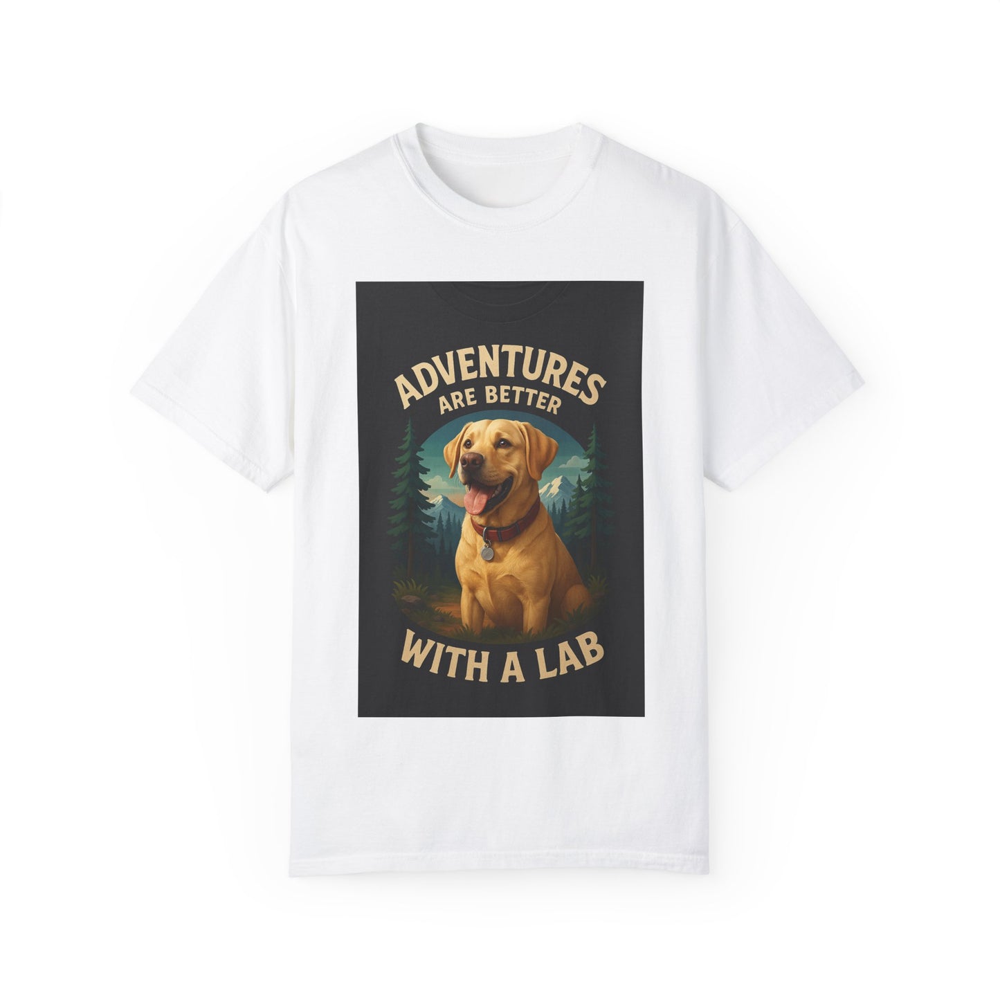 Adventures Are Better with a Lab Unisex T-shirt, Dog Lover Gift, Outdoor Enthusiast Tee, Labrador Retriever Apparel, Pet Owner T-Shirt