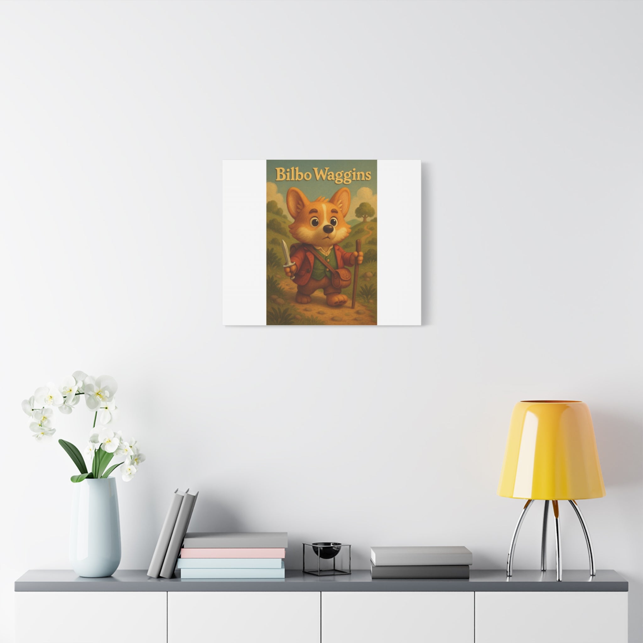 Adventure Corgi Canvas Art - Bilbo Waggins Design