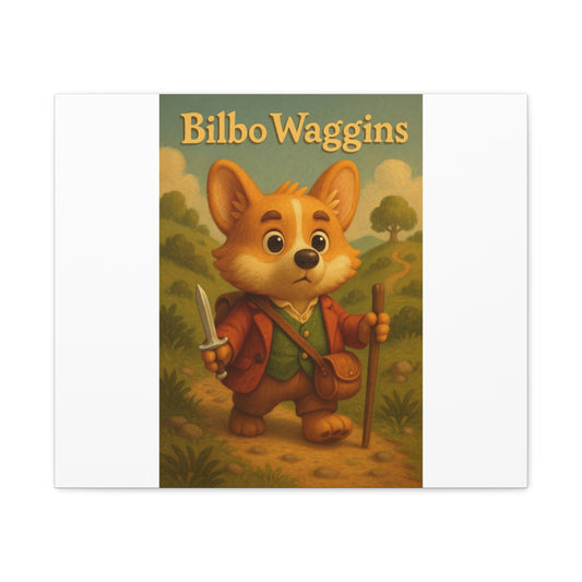 Adventure Corgi Canvas Art - Bilbo Waggins Design
