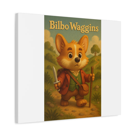 Adventure Corgi Canvas Art - Bilbo Waggins Design