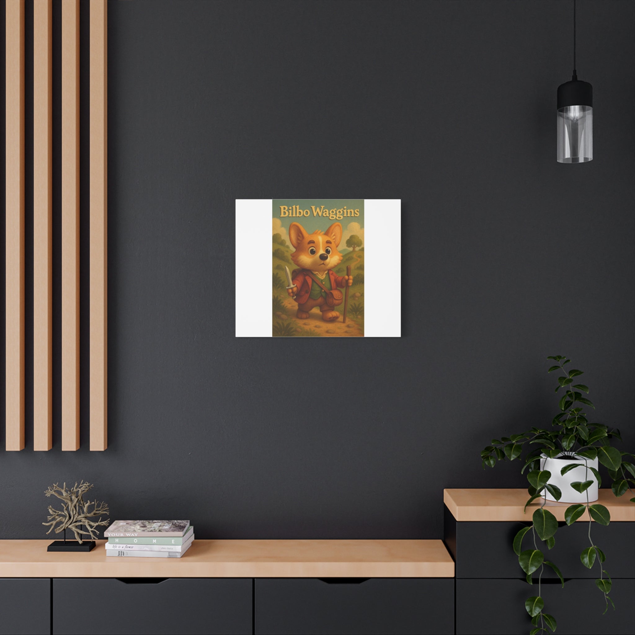 Adventure Corgi Canvas Art - Bilbo Waggins Design