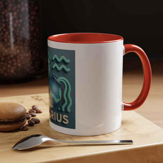 Aquarius Accent Coffee Mug - 11/15oz Zodiac Astrology Gift