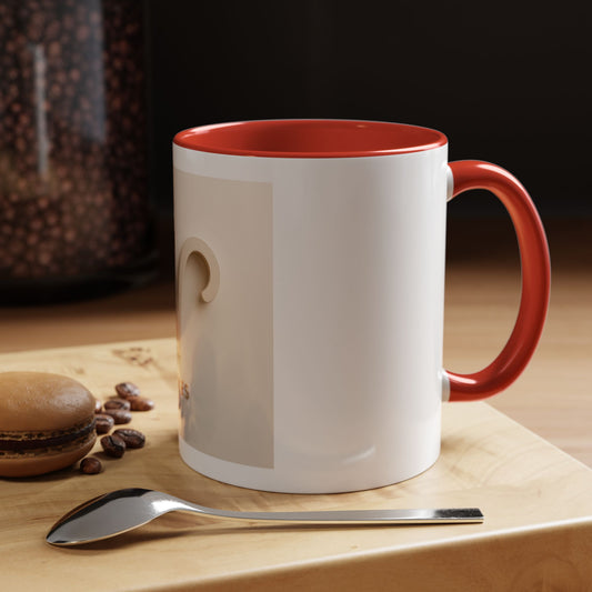 Aries Accent Coffee Mug, Zodiac Gift, Astrology Decor, Black Handle Mug, Unique Birthday Present, Horoscope Collectible