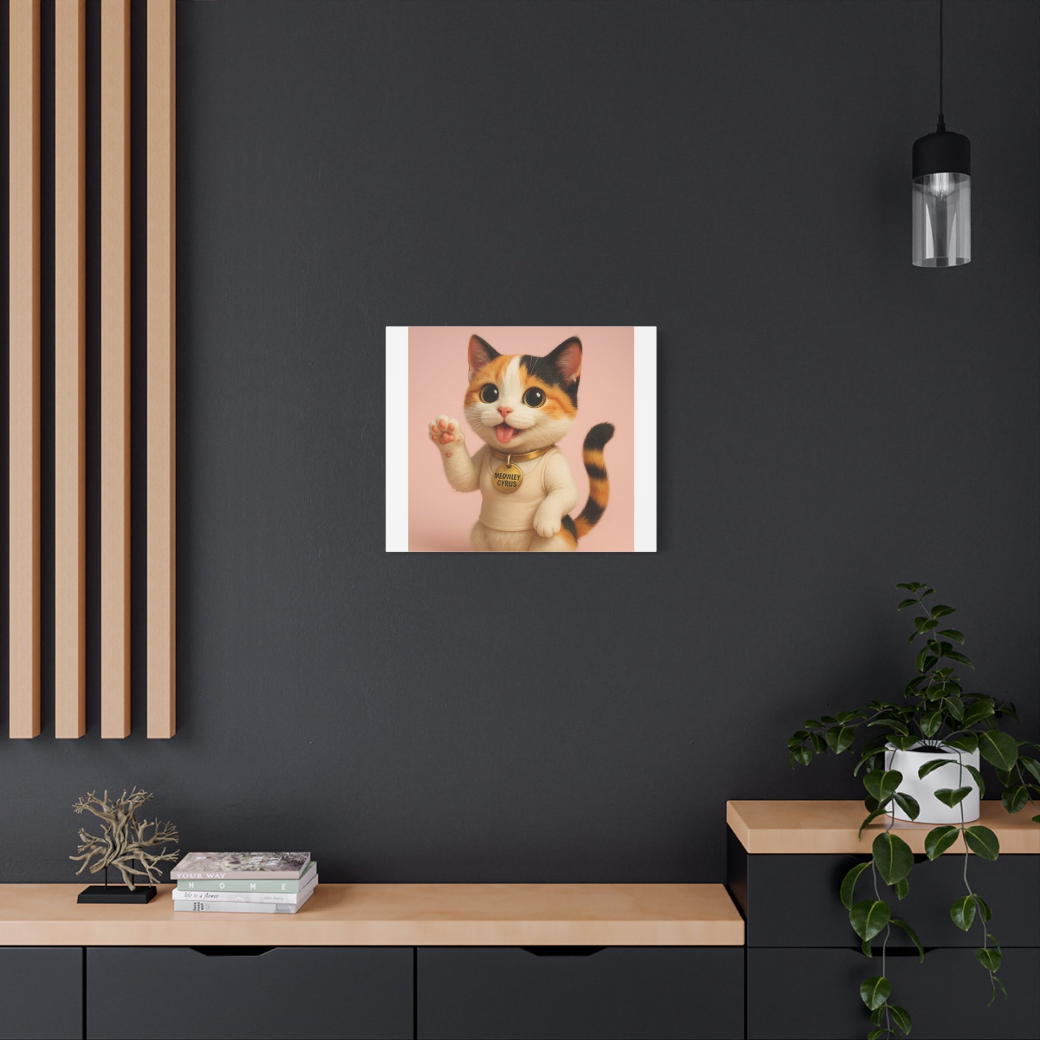 Adorable Cat Canvas Print, Cute Pet Wall Decor, Animal Art for Cat Lovers, Unique Pet Gift, Meowly Cyrus
