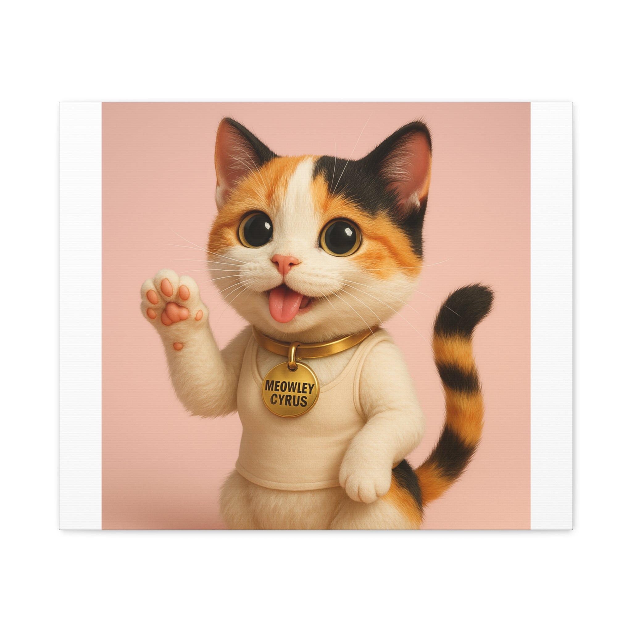 Adorable Cat Canvas Print, Cute Pet Wall Decor, Animal Art for Cat Lovers, Unique Pet Gift, Meowly Cyrus