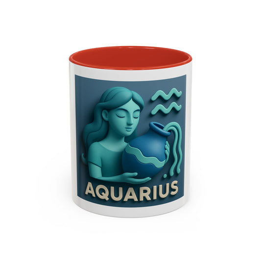 Aquarius Accent Coffee Mug - 11/15oz Zodiac Astrology Gift