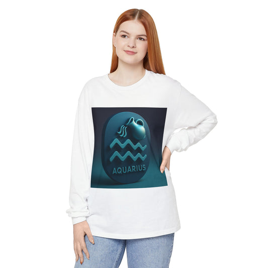 Aquarius Long Sleeve T-Shirt, Astrology Shirt, Zodiac Tee, Birthday Gift for Taurus, Casual Wear for Astrology Lovers,