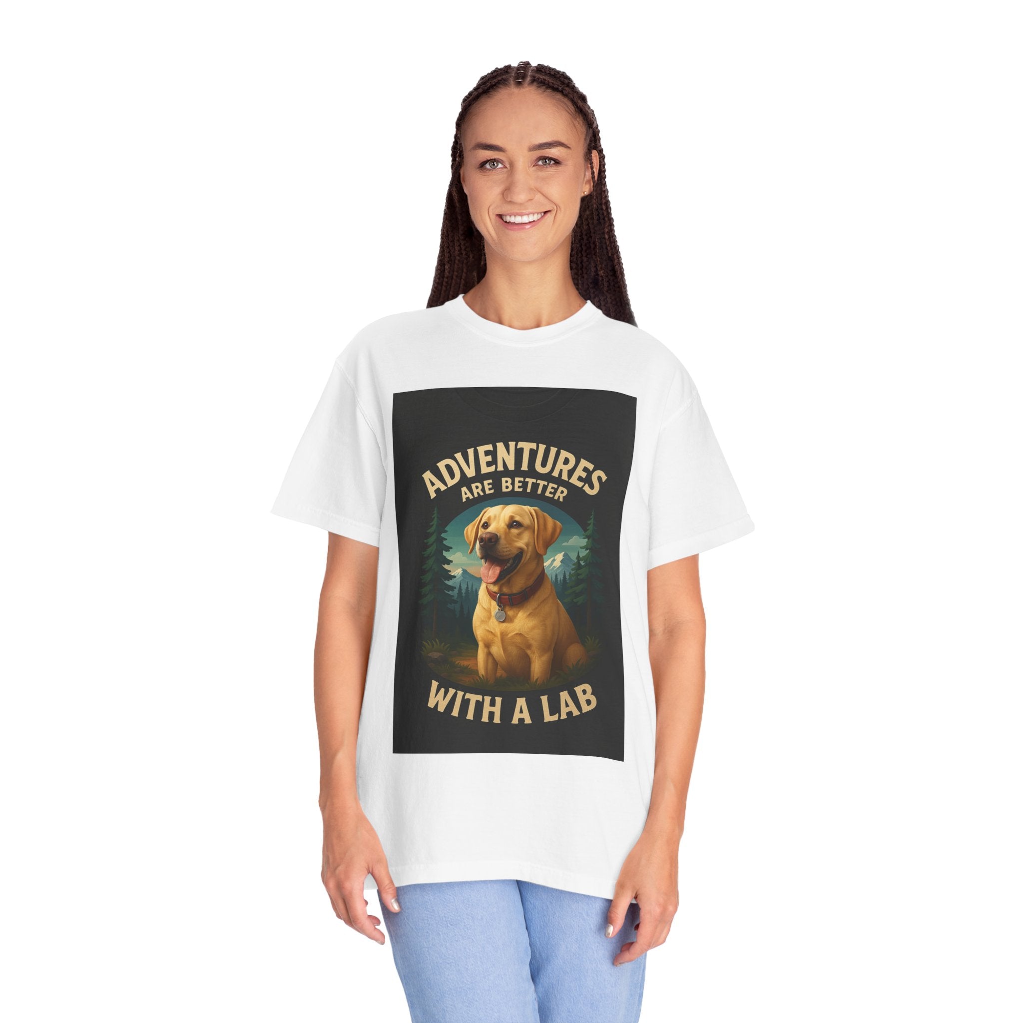 Adventure Dog T-Shirt - Perfect for Lab Lovers, Dog Owners, Gifts for Pet Parents, Outdoor Enthusiasts, and Nature Friends