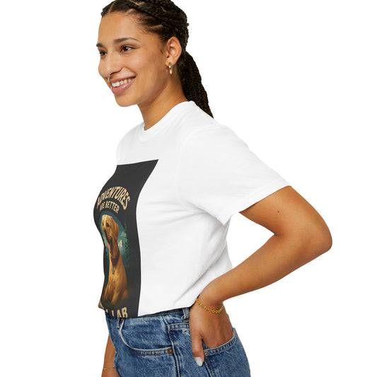Adventures Are Better with a Lab Unisex T-shirt, Dog Lover Gift, Outdoor Enthusiast Tee, Labrador Retriever Apparel, Pet Owner T-Shirt