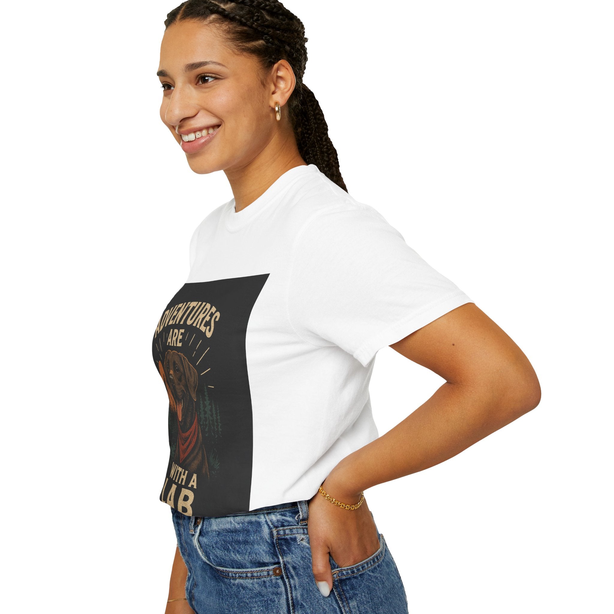 Adventurous Lab T-Shirt - Perfect for Dog Lovers, Outdoor Enthusiasts, Gift for Pet Owners, Casual Wear, Adventure Shirt