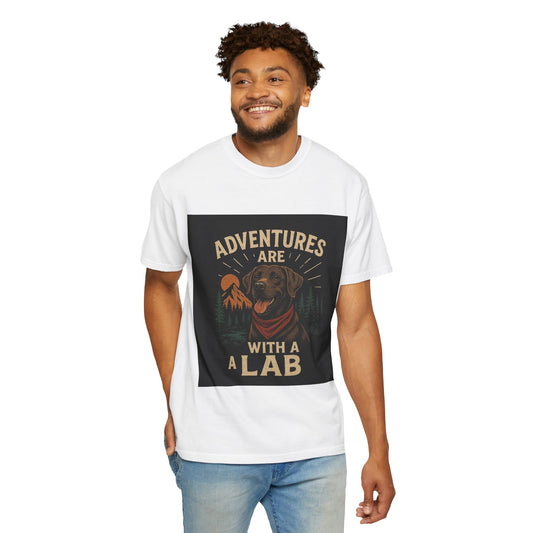 Adventurous Lab T-Shirt - Perfect for Dog Lovers, Outdoor Enthusiasts, Gift for Pet Owners, Casual Wear, Adventure Shirt