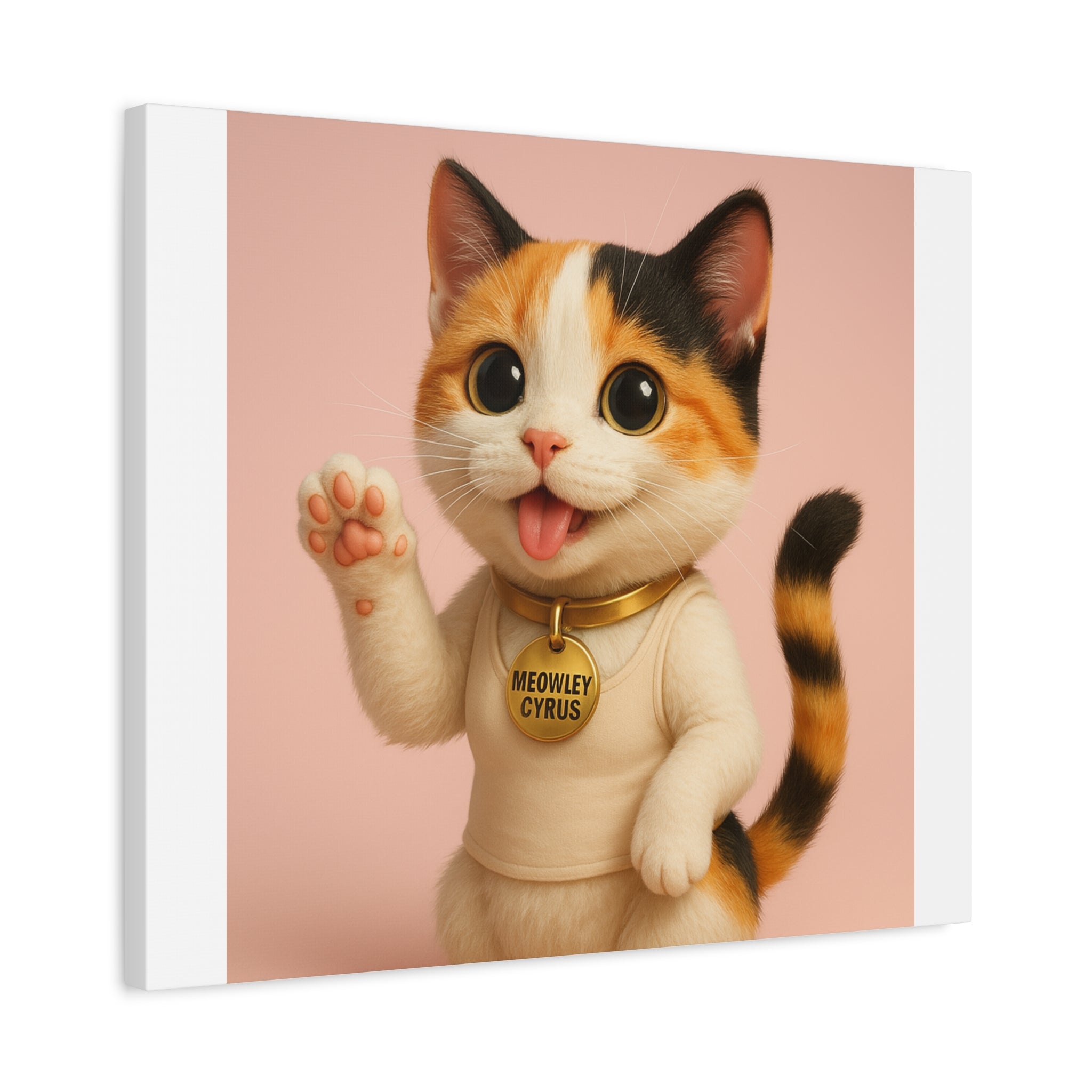 Adorable Cat Canvas Print, Cute Pet Wall Decor, Animal Art for Cat Lovers, Unique Pet Gift, Meowly Cyrus